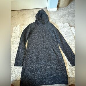 Fabletics Charcoal Knit Sweater Dress Hoodie
